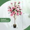 Pink Artificial Magnolia Tree with PEVA Leaves, Cement Base and Realistic Flowers